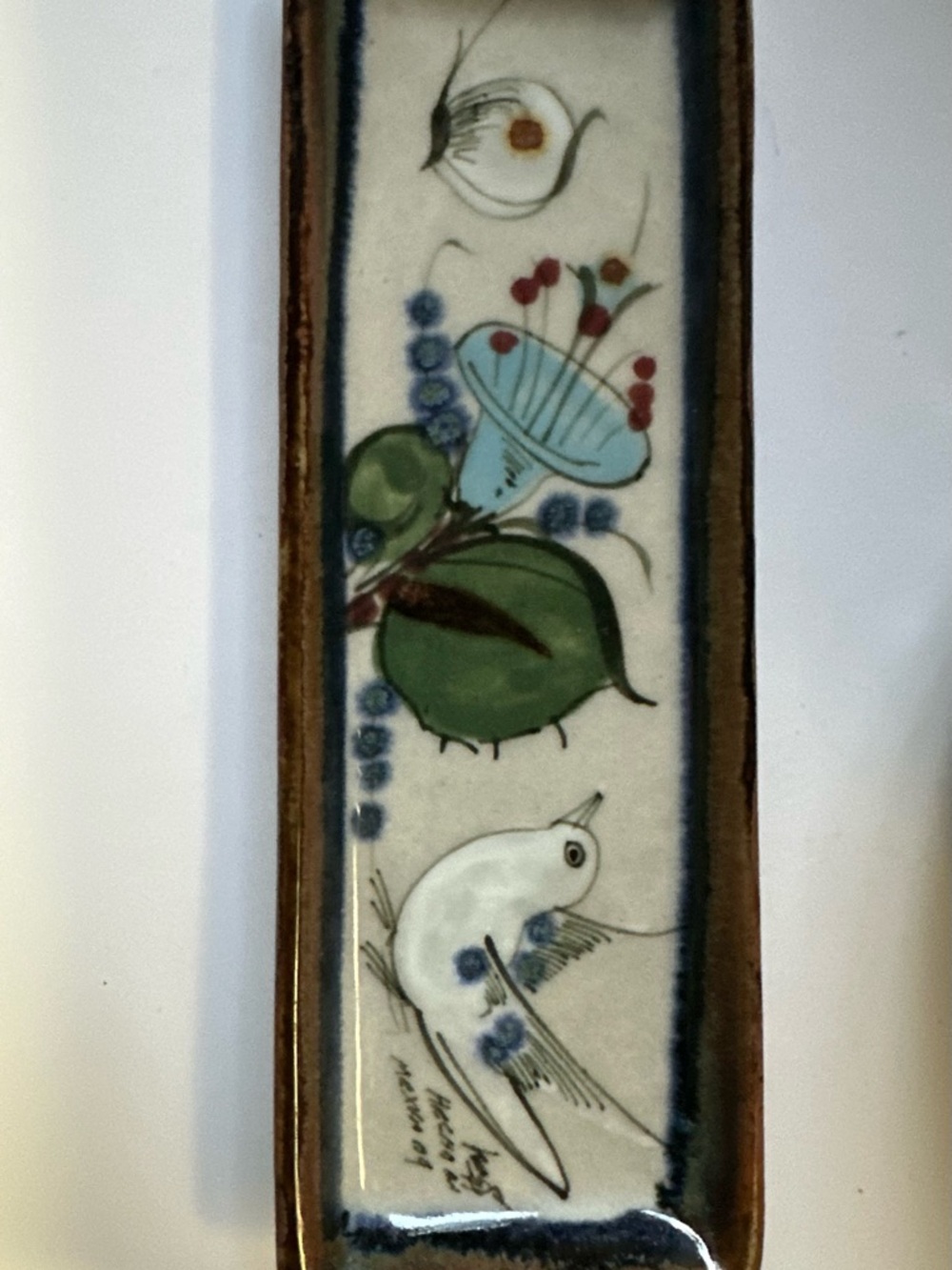 Ken Roberts Pottery-Painted Small Ceramic Tray